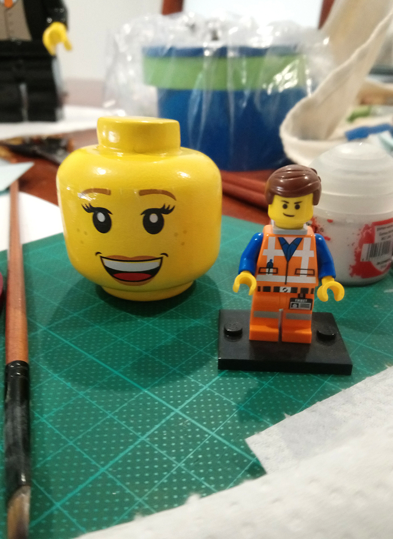 Large Lego Minifigure with transfer and minifig
