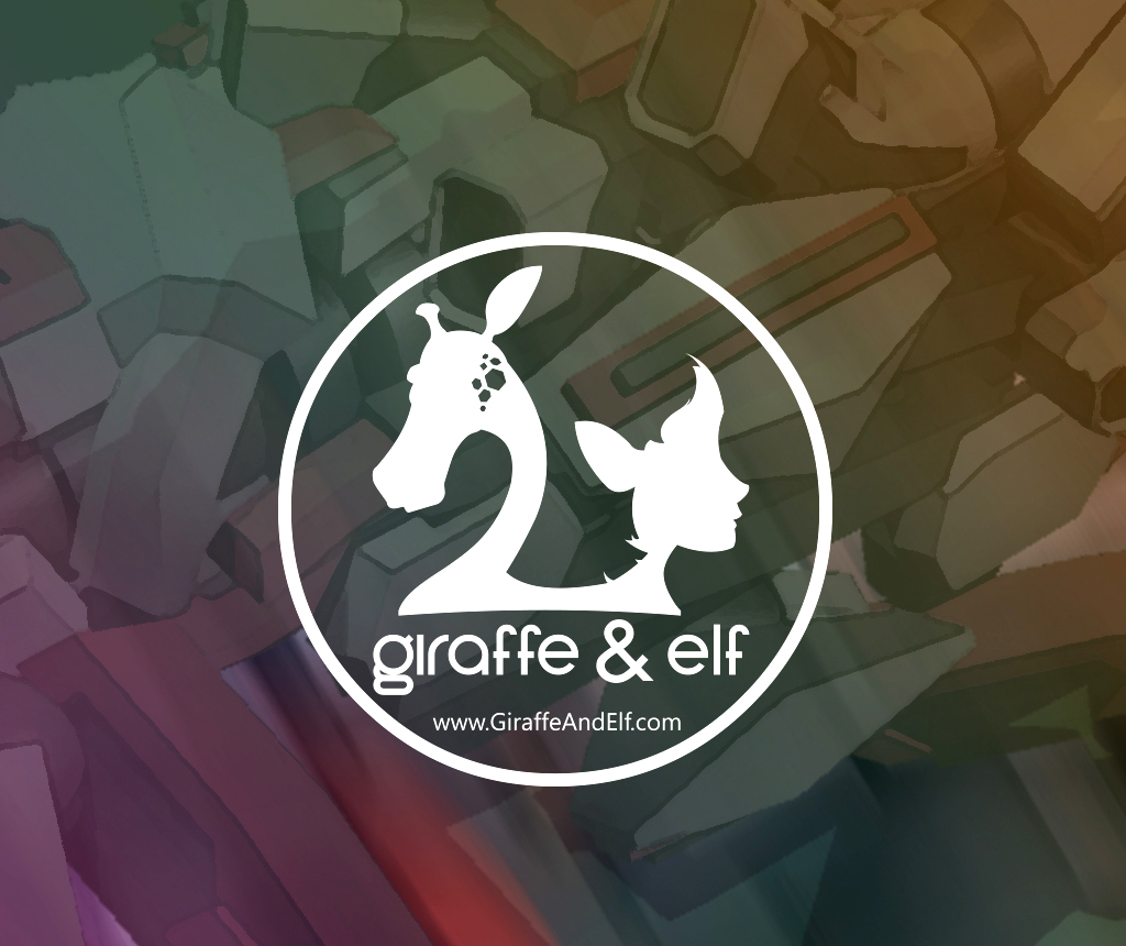 giraffe and elf design logo banner