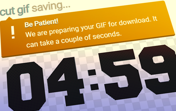 Online GIF tools 5 minute timer and unresponsive prompt