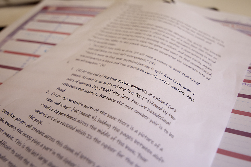 Winning key prize for solving diary hidden puzzle hunt